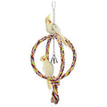 Wontee Bird Swing Colorful Rope Perch Climbing Toy for Parrots (8.3inch) - size: Regular (8.3 inch)