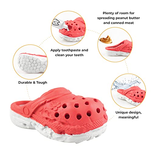 Dog Chew Toys,Tough Dog Toys for Aggressive Chewers,Durable Rubber Puppy Toy, Interactive Puppy Toys Aggressive Chewers Medium Large Breed - color: Red