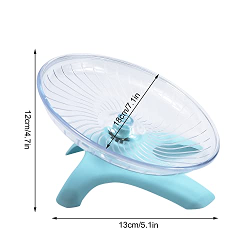 Litewoo Hamster Flying Saucer Silent Running Wheel for Gerbil Rat, Light - color: Light Blue