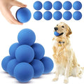 Hiboom 15 Pack Natural Rubber Dog Tennis Balls for Fetch, Blue - color: Blue