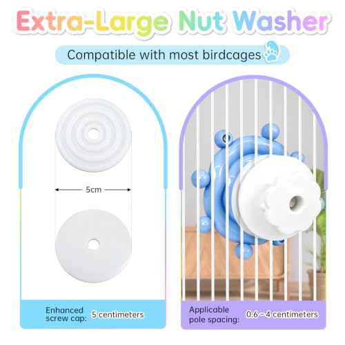 2PCS Bird Toy for Parakeets,Parrot Interactive Rotating Toy