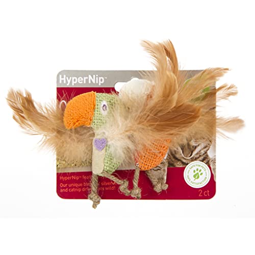 Petlinks (2 Count) HappyNip Love Birds Cat Toys, Contains Silvervine & Catnip - Multi Color, 2 Count - color: Love Birds, size: Set of 2