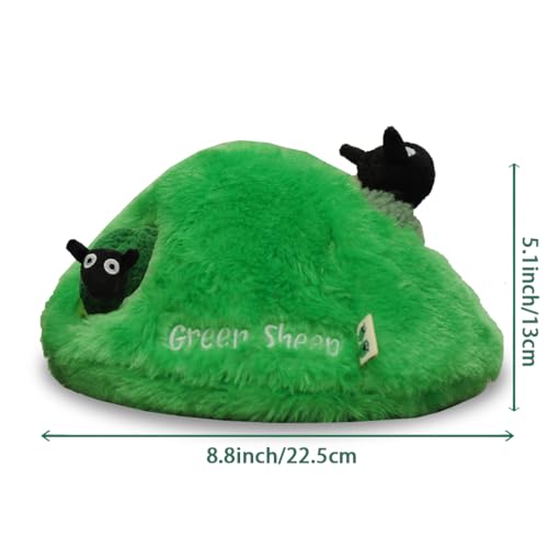 Green Sheep Hide & Seek Toy for Dogs, Durable Plush Squeaky Dog Toys with Recycle Cotton Rope, Interactive Chew Toy for Small to Large Dogs, Tough Pet Toys to Keep Them Busy - color: Hide & Seek Toy