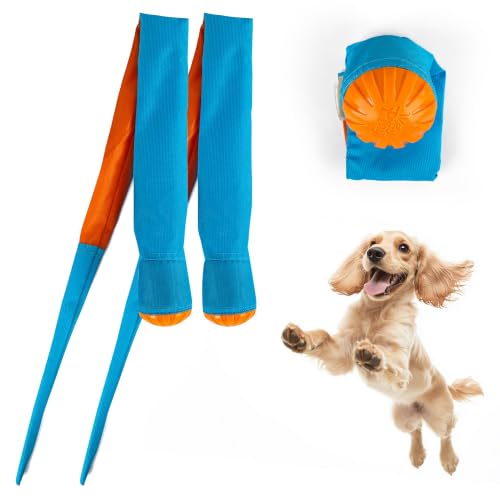 ALL FOR PAWS 2-Pack Dog Ball Toy with Tail, Interactive Throw & Catch Toy for Medium & Large Dogs, Rubber Ball with Squeaker for Exercise & Boredom Relief - color: 2-Pack