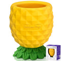 Pineapple Enrichment Cup for Dogs, Freezable Interactive Dog Toys to Keep Them Busy, Frozen Dog Treat Dispenser for Mental Stimulation, Popsicle Lick Bowl for Small, Medium, Large Dogs, Durable Rubber