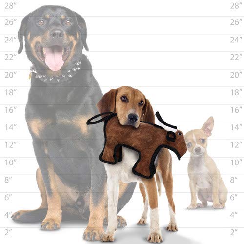 TUFFY® 2 Pack Bull Sheep Small Ultra Durable Plush Dog Toys - color: Brown Jr Bull Black White Jr Sheep