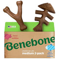 Benebone 2-pack Fishbone/Wishbone Durable Dog Chew Toys, Dog Bones, Medium - size: Medium, style: Fishbone/Wishbone