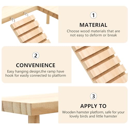 Hamster Wooden Platform with Legs, Small - color: Platform-Small