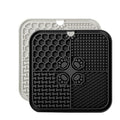 Dog Lick Mat,2Pack Dog Slow Feeder, Non-Slip Design Lick Mat for Dogs and Cats, Boredom and Anxiety Reducer,Suitable for Treats, Yogurt, Peanut Butter (Grey+Black) - color: Grey+Black