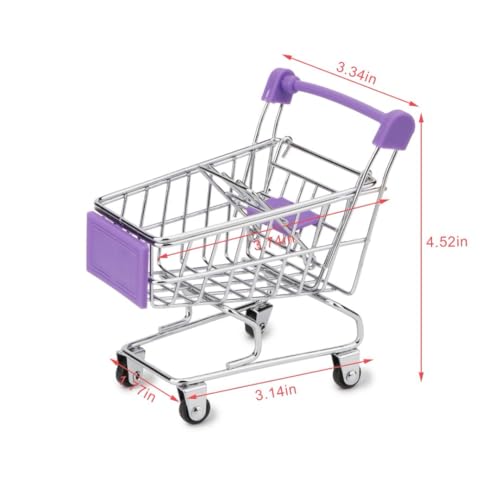 Hypeety Bird Toys Mini Shopping Handcart Trolley Training Bird Toy, Purple - color: Purple