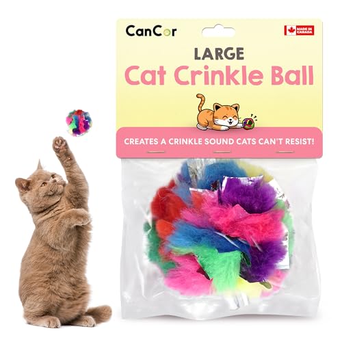 Large Crinkle Balls for Cats – 2.5 Inch, 1 Pack - size: Large