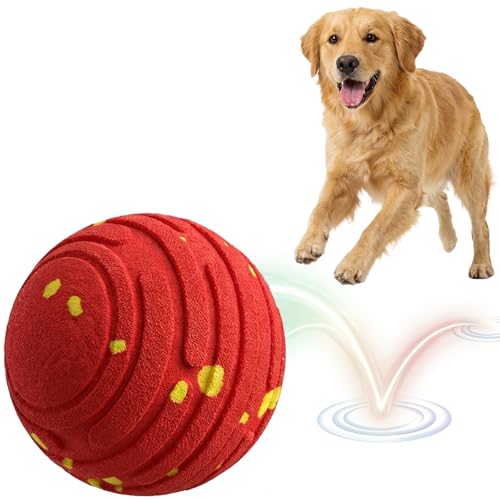 Interactive Dog Toys, Smart Interactive Dog Ball with 3 Modes, Auto-Moving&Bouncing, High-Resilience&Chew Resistant E-TPU Dog Ball, IPX6 Waterproof, Indoor&Outdoor Use, Rolling Ball Dogs