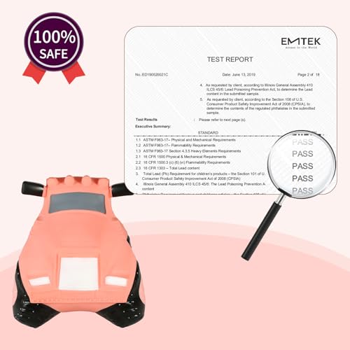 INPANY Kids Bouncy Car Hopper Toys, 2-5 Kids Ride on Car, Gifts Toy for Kid - color: Pink Car