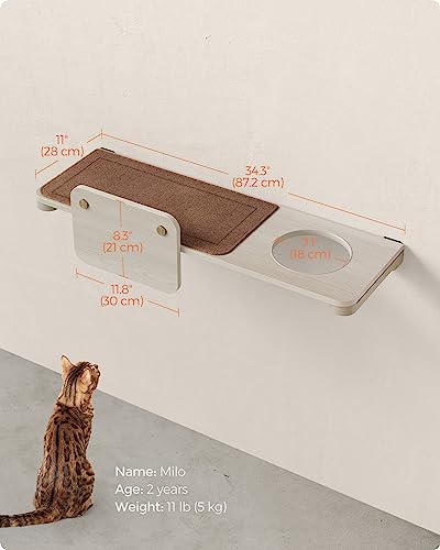 Feandrea Cat Wall Furniture, Set of 1, Replaceable Washable Parts