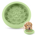 Silicone Dog Lick Bowl, Slow Feeder Dog Bowls with Strong Suction, Green - color: Green