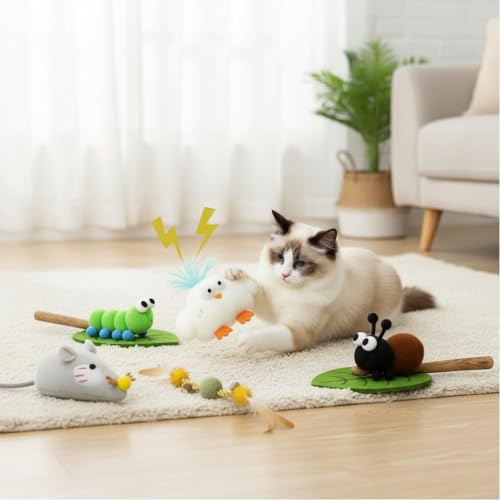Catnip Toys for Cats, 5 Pack Interactive Cat Toys Set - color: 5Pack-Mouse-1