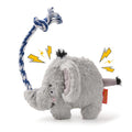 AUSCAT Plush Dog Rope Toy, Durable Squeaky Dog Toys for Puppy Small Medium Dogs (Not for Aggressive Chewers), Elephant - color: Elephant