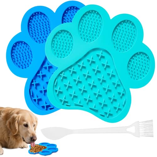 Lick Pad for Dogs Non-Slip Strong Suction Cup Fixed Soothing Toys Pet Grooming Bath Soothing Toys Anti-Anxiety Distraction Reusable Reusable Treats Can be Applied Pet Stress Relief Toys Easy to Clean - color: Yellow