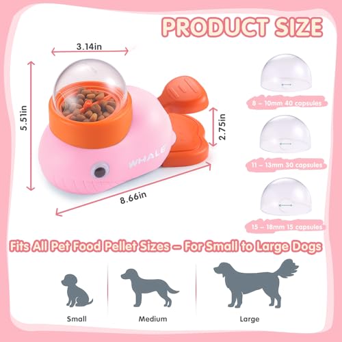 Interactive Dog Toys & Cat Toys for Indoor Cats, Dog Puzzle Toy Slow Feeder Bowl, Puppy Enrichment Toys, Interactive Cat Toys, Dog Feeder Puzzle Toy for Smart Dogs to Keep Them Busy - color: Whale-Pink