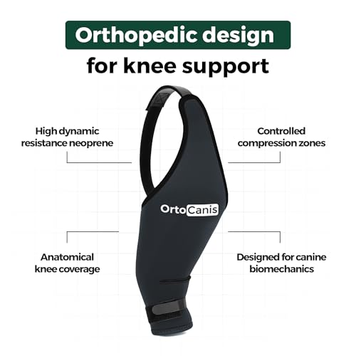 Ortocanis Dog Knee Brace for Hind Leg Support – (XXXS, Right Leg) - size: Size XXX-Small (6,4 - 7 ")