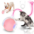 Cat Toys for Indoor Cats Smart Automatic Ball Moving Chase Dogs Toy, Pink - color: A3-Pink