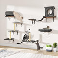 Cat Wall Shelves, 7-in-1 Wall Mounted Cat Climber Set - color: Dark Gray