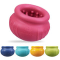 Wobbly Dog Enrichment Lick Toy, Stuffable Frozen Lick Bowl to Keep Dogs Busy, Long-Lasting Interactive Treat Dispensing Dog Toy, Silicone Fetch Catch Chew Toy(Rose,L) - color: Rose, size: L