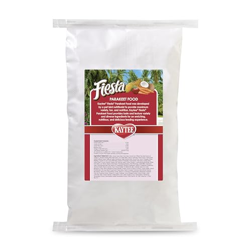 Kaytee Fiesta Parakeet Food, Nutritious and Fun Blend, 25 Pounds - size: 25 Pound (Pack of 1)