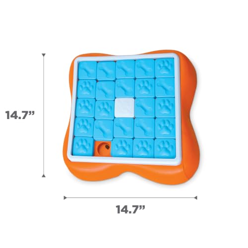 Outward Hound Nina Ottosson Challenge Slider Dog Toy Treat Puzzle, 14.7" - color: Challenge Slider (Orange, Blue), size: 1 Count (Pack of 1)