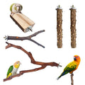 5PCS Bird Perch Stand, Bird Perch Stand Natural Wood Standing - color: Wood