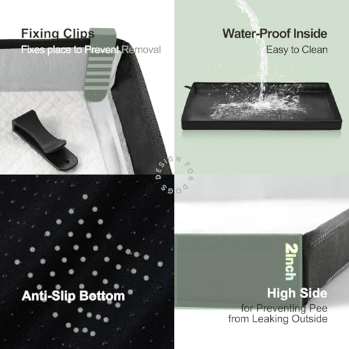 HQ4US 4LEGS Large Portable Dog Pee Pads Holder for Travel, Puppy Pad Holder Foldable Liner Base 44''x34'' Training Pad Holder with Fixing Clips, Dog Litter Box Waterproof, Easy Clean,Indoor Dog Potty - size: XL 44'' x 34'' for Dog＜ 38" Length