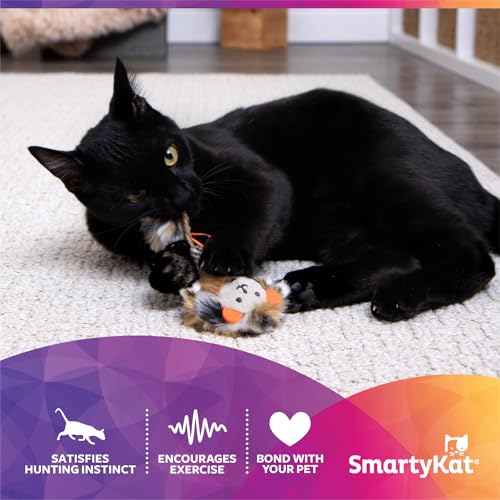 SmartyKat Instincts Prideful Player HappyNip Launch & Chase Cat Toy for Indoor Cats & Kittens, Launchable Toy with Catnip & Silverine - style: Interactive Play - Fetch Toy