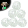 petizer 2.5 Inch 6 Pack Glowing Squeaky Ball for Dogs - Durable Rubber Spiky Balls for Small Dog, Bouncy Glow in the Dark Balls Indoors & Outdoors, Puppy Teething Chew & Training Toys - size: 2.5''-6pack