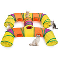 Petizer H-4-Way Collapsible Cat Tunnels for Kittens Indoor Entertainment, Washable Cute Cat Tube Toys with Interactive Playing Balls,Tear-Resistant Pet Tube, Cats, Kitten, Kitty, Puppy, Rabbit