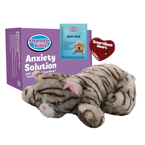 Snuggle Kitty Heartbeat Cat Toy, Calming Comfort, Kittens - Tan Tiger - color: Tan Tiger
