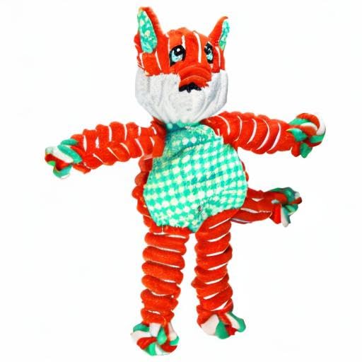 KONG Floppy Knots Rope and Plush Dog Toy, Fox, Medium/Large - color: Fox, size: Medium/Large