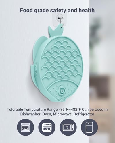 Coomazy Slow Feeder Cat Bowl Silicone Pet Puzzle Feeder for Slow Eating - color: Cyan, size: 1.2 Cups