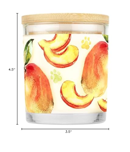 Mango Peach Candle Pet Friendly Plant-Based Wax, Pet House - color: Mango Peach, size: Pack of 1