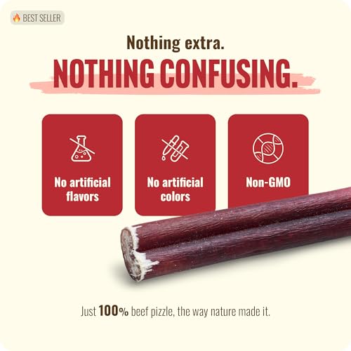 Natural Farm Odor-Free Bully Sticks (6 Inch, 6 Ounces), Packaged by Weight, 100% Beef Chews, Grass-Fed, Fully Digestible Treats to Keep Your Puppies, Small and Medium Dogs Busy - size: 6" Standard - 6 Ounce