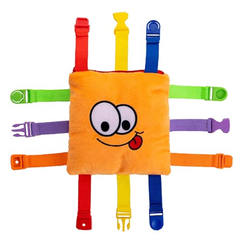 Buckle Toys, Bizzy Square, Learning Activity, Easy Travel Toy for Toddlers