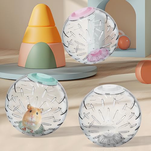 5.9 inch Hamster Ball, Exercise Toys, Running Clear Plastic Balls, Easy to Clean, Portable Cage, for Small and Medium Hamsters,Dwarf Hamster, White Lid - color: White