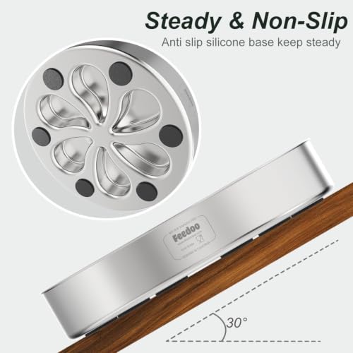 Feedoo Slow Feeder Dog Bowl 3.5-Cup, Food-Grade 304 Stainless Steel, 1-Pack - color: Flower-1Pack