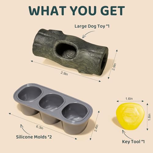 MENGJINGO Stuffable Dog Toys for Aggressive Chewers, Medium/Large Dogs - size: Large_1 Pack