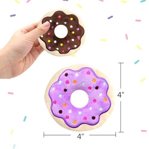 CiyvoLyeen Plush Donut Catnip Toys for Indoor Cats 6 Pack - color: Donut - 6Pcs