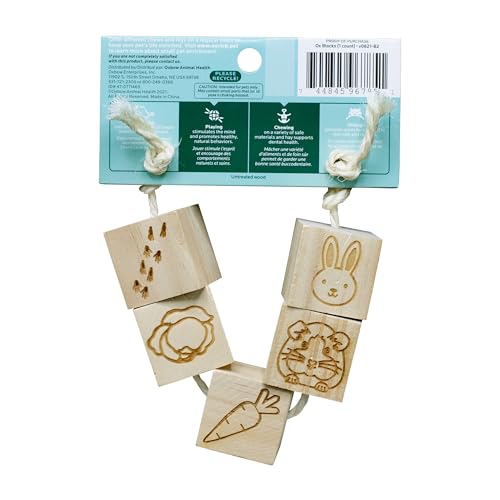 Oxbow Ox Blocks, Rabbit & Guinea Pig Toy, Bunny Enrichment Chew Toy