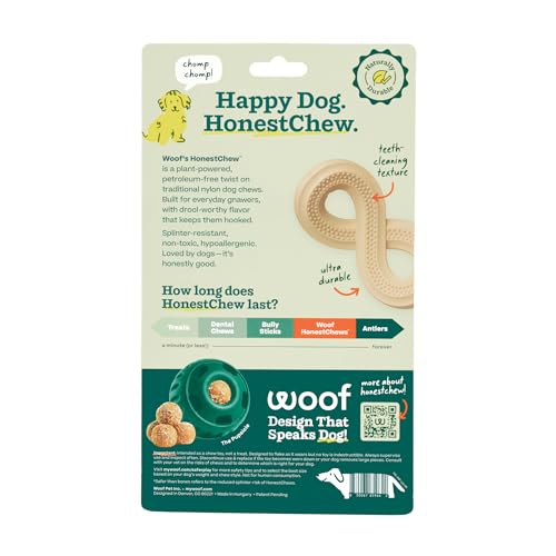 WOOF HonestChew Infinity Dog Chew Toy for Dogs 60 lbs & Up - size: Large