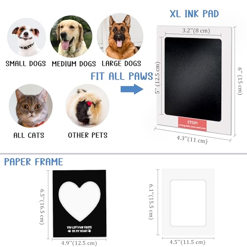 MYPAWLETS Inkless Paw Print Kit,Ink Pads for Dog,Cat,2 Pack-L - size: Large (2 Pack)
