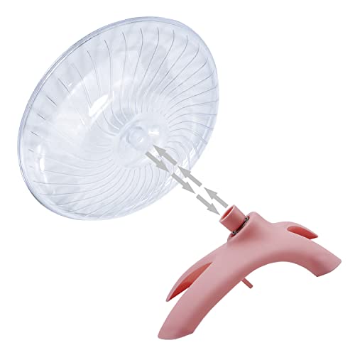 Litewoo Hamster Toys Wheel Exercise Flying Saucer,Silence Run Spinner, for Gerbil Rat Mouse Mice Hamster and Other Small Animal (Light Red) - color: Light Red