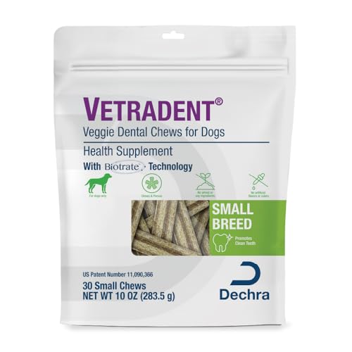 Vetradent® Veggie Dental Chews for Small Dogs - size: 0.33 Ounce (Pack of 30)