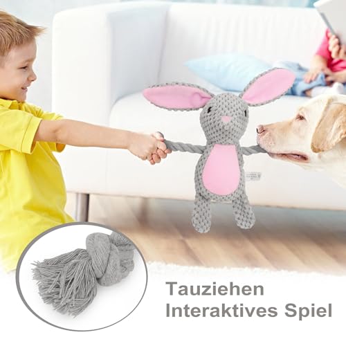 Dog Toys, Dog Squeaker Toys with Crinkle Paper (Gray Rabbit) - color: Gray Rabbit
